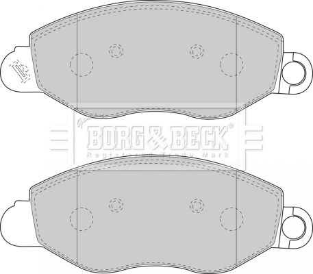 BORG & BECK Piduriklotsi komplekt,ketaspidur BBP1714